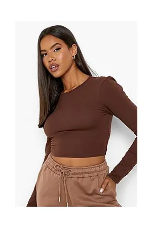Boohoo Basic Long Sleeve Crew Neck Top