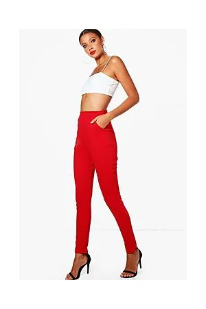 Boohoo Tall Skinny Crepe 2 Pocket Trousers
