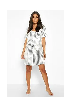 Boohoo Maternity Polka Dot Button Front Nightie