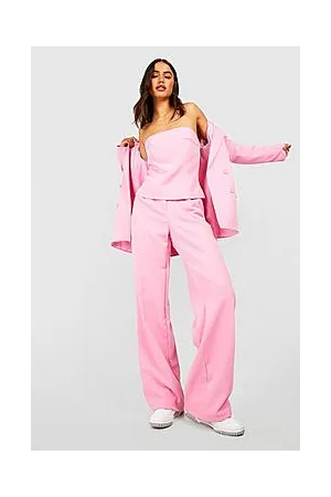 Boohoo Wide Leg Relaxed Fit Tailored Trousers