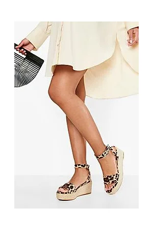 Boohoo Leopard Two Part Wedge