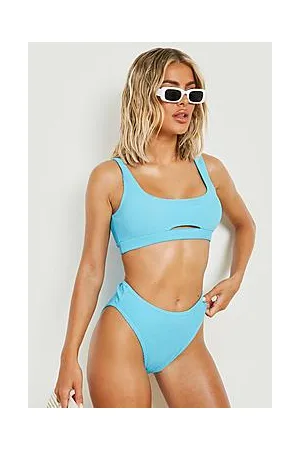 Boohoo Crinkle High Waisted Bikini Brief