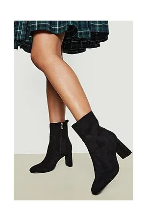 Boohoo Flat Heel Round Toe Ankle Boot