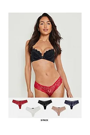 Boohoo 5 Pack Lace Brazilian