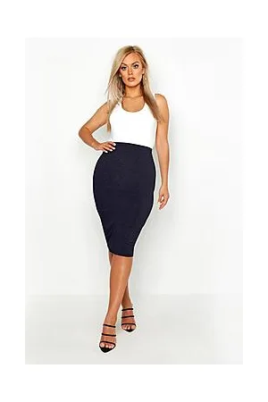 Boohoo Plus Midi Tube Skirt