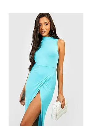 Boohoo Sleeveless Wrap Maxi Dress