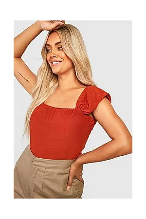 Boohoo Plus Mesh Cap Sleeve Bodysuit