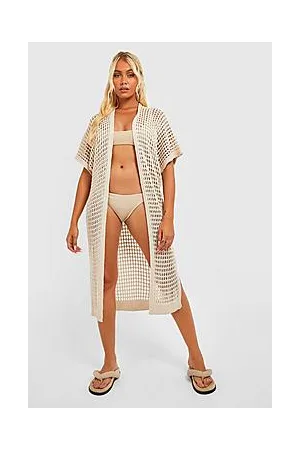 Boohoo Crochet Maxi Beach Kimono