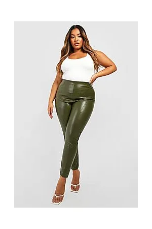 Boohoo Plus Seam Front Pu Leggings