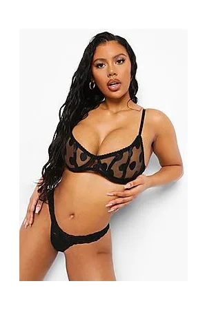 Boohoo Fuller Bust Spot Mesh Underwire Bra