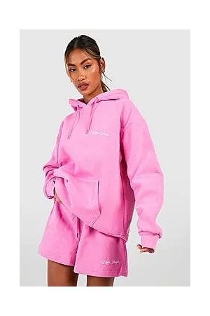 Boohoo Script Printed Hooded Short Tracksuit