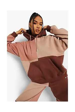 Boohoo Tonal Colour Block Hoodie