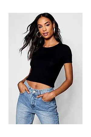 Boohoo Tall Basic Short Sleeve Crop Top