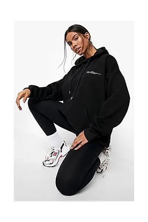 Boohoo Dsgn Text Print Oversized Hoodie