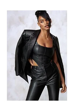 Boohoo Faux Leather Corset Top