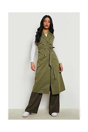 Boohoo Tall Sleeveless Belted Trench