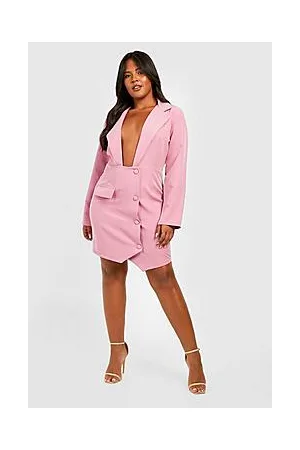 Boohoo Plus Button Detail Blazer Dress