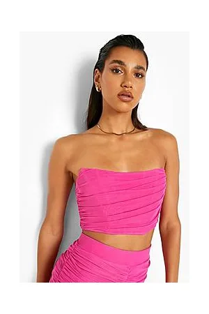 Boohoo Mesh Ruched Corset