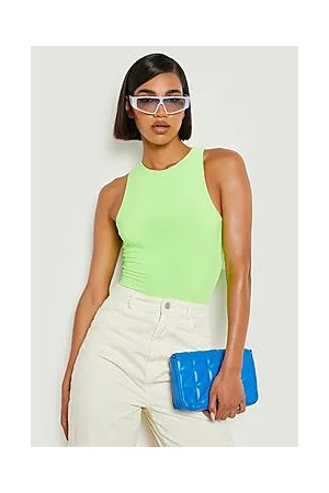 Boohoo Neon Racer Slinky Bodysuit