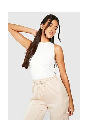 Boohoo Tall Ruched Side Sleeveless Bodysuit