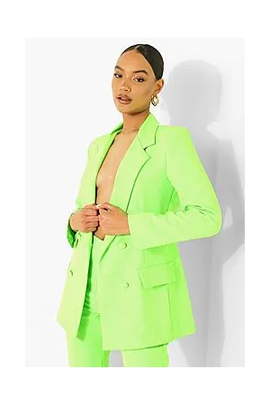 Boohoo Neon Double Breasted Tailored Blazer