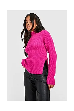 Boohoo Petite High Neck Rib Knit Jumper