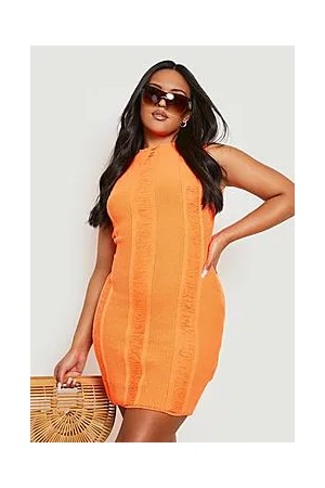 Boohoo Plus Ladder Knit Beach Dress
