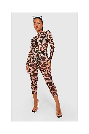 Boohoo Petite Halloween Leopard Print Leggings