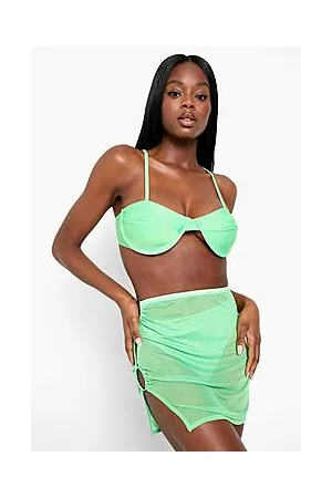 Boohoo Neon O-ring Mesh Beach Skirt