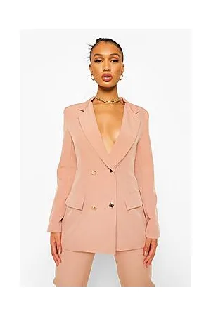 Boohoo Double Breasted Fitted Blazer