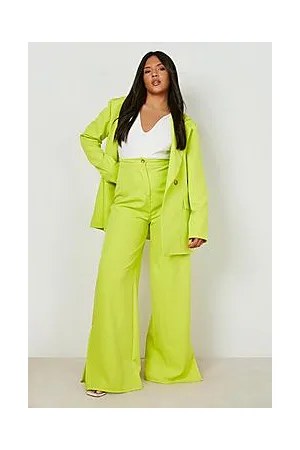 Boohoo Plus Split Hem Suit Trousers
