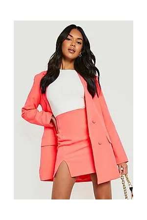 Boohoo Neon Split Front Mini Skirt