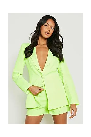 Boohoo Neon Belted Tailored Shorts