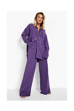 Boohoo Matte Satin Wide Leg Trousers