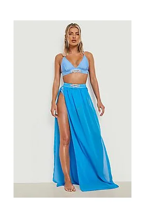Boohoo Diamante Jewel Maxi Beach Skirt