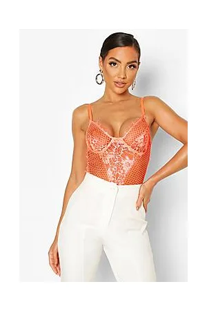 Boohoo Neon Lace Premium Bodysuit