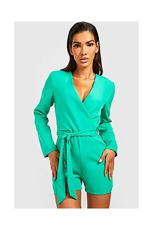 Boohoo Wrap Blazer Playsuit