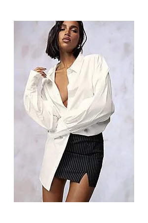 Boohoo Pinstripe Mini Skirt
