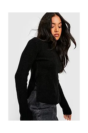 Boohoo Petite High Neck Rib Knit Jumper
