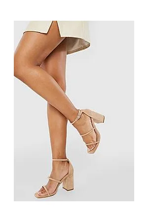 Boohoo Wide Fit Triple Strap Block Heel Sandals