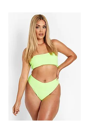 Boohoo Plus Ribbed High Waist Bikini Brief