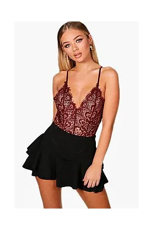 Boohoo Eyelash Lace Bodysuit