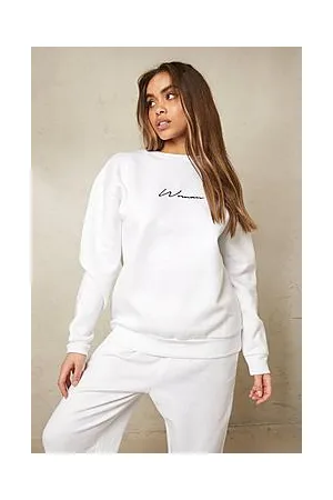 Boohoo Recycled Woman Script Sweatshirt