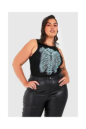 Boohoo Plus Halloween Skeleton Bodysuit