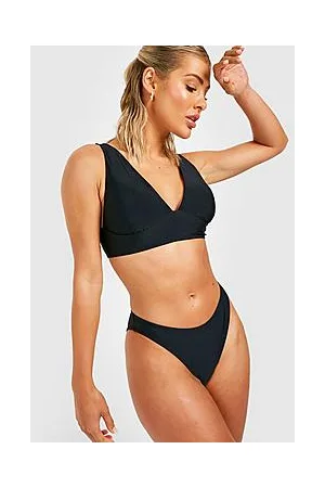 Boohoo Triangle Top & High Waisted Bikini Set