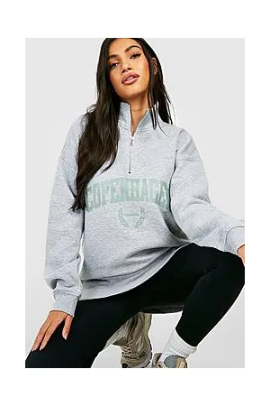Boohoo Maternity Copenhagen Half Zip Sweatshirt