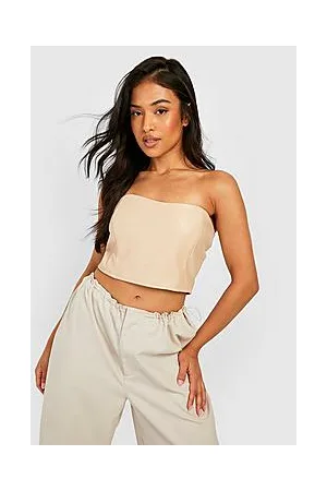 Boohoo Petite Pu Corset Top