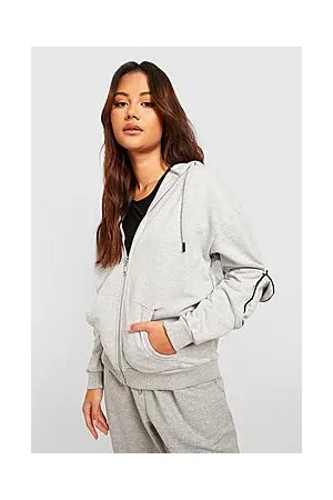 Boohoo Petite Zip Through Cargo Pocket Hoody