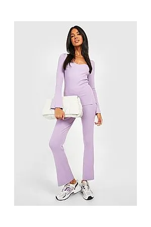 Boohoo Rib Knitted Relaxed Wide Leg Co-ord