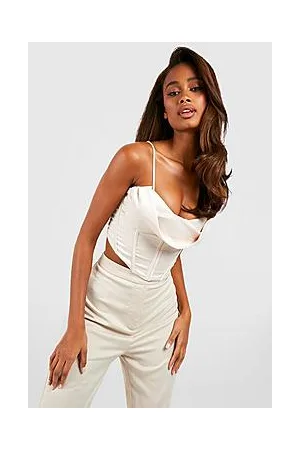 Boohoo Satin Cupped Strappy Corset